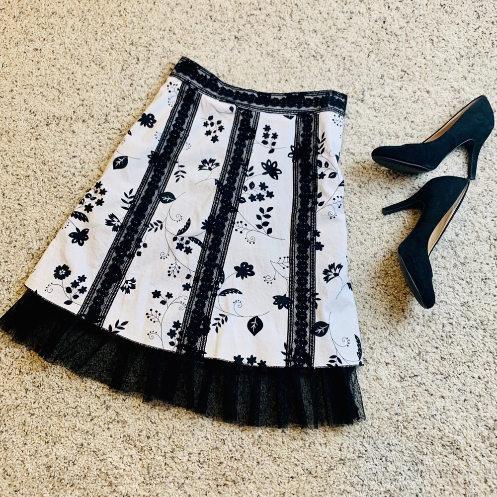 New York City design co. Floral Lace Skirt